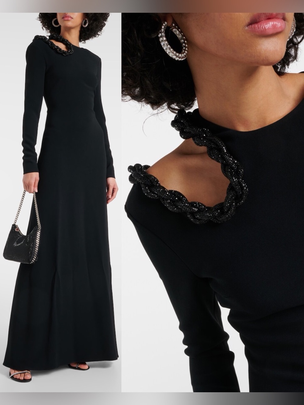 NWOT Stella McCartney Crystal-embellished cutout gown $3,350 40